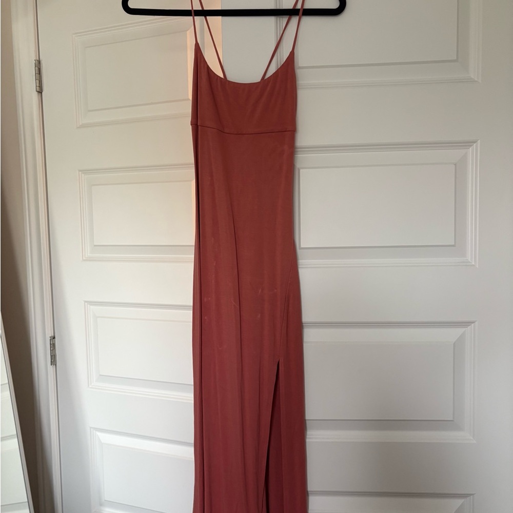 Aritzia Rose Midi Dress with Spaghetti Straps